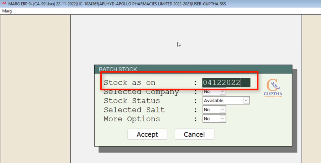 How to Know Batch Wise Stock Report in Marg ERP in Telugu-1