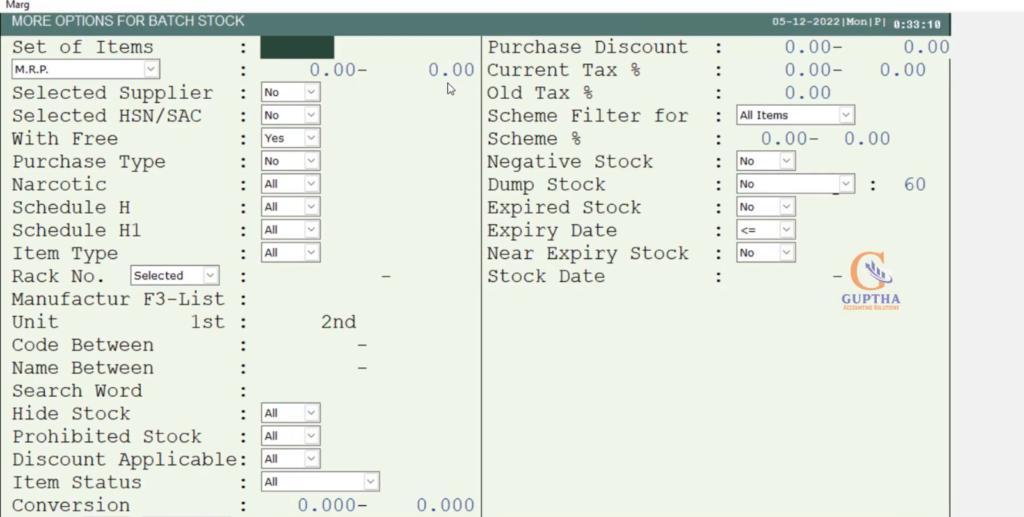 How to Know Batch Wise Stock Report in Marg ERP in Telugu-6