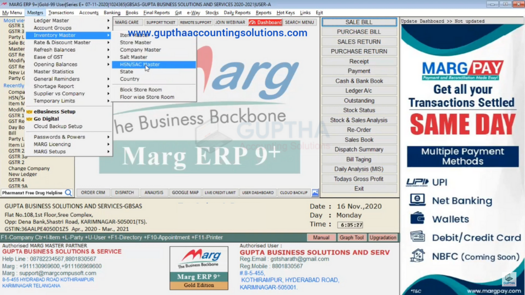 How to create products or Items in Marg Software