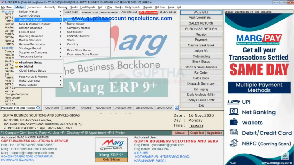 How to create products or Items in Marg Software-16