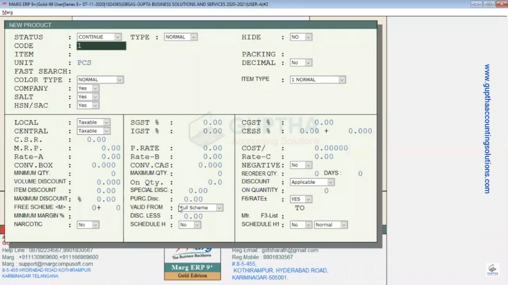 How to create products or Items in Marg Software-17