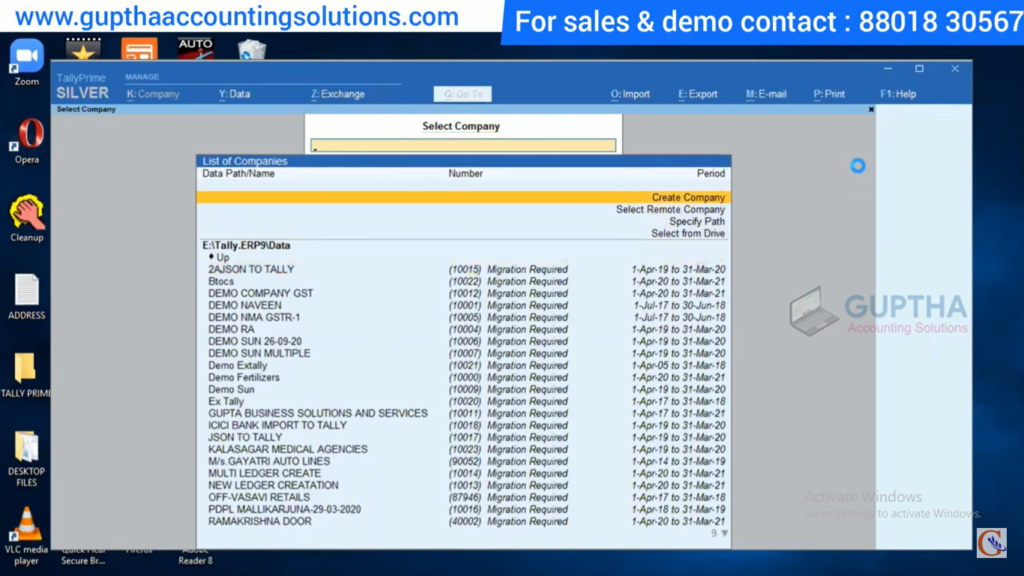 How to Create Company in Tally Prime in Telugu 1