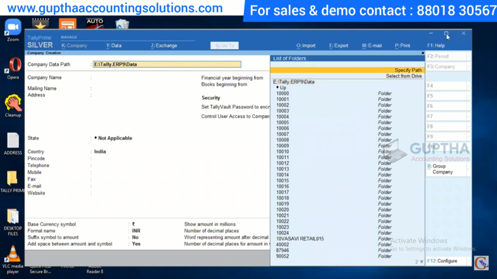 How to Create Company in Tally Prime in Telugu 3