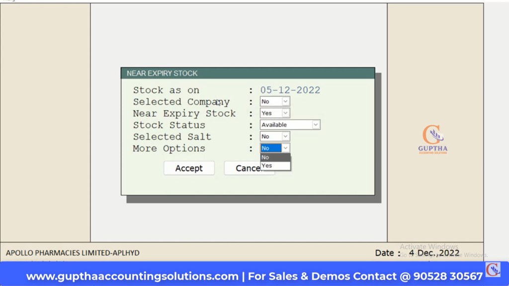 How to Know nearly expire stock Report in MARG in Telugu 14