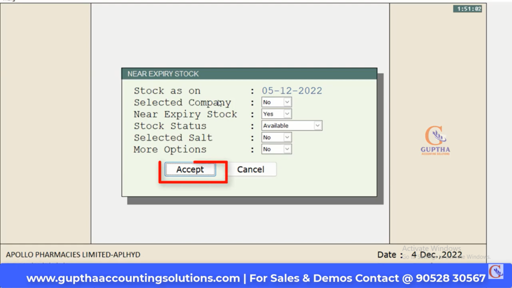 How to Know nearly expire stock Report in MARG in Telugu 16