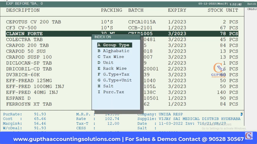 How to Know nearly expire stock Report in MARG in Telugu 20