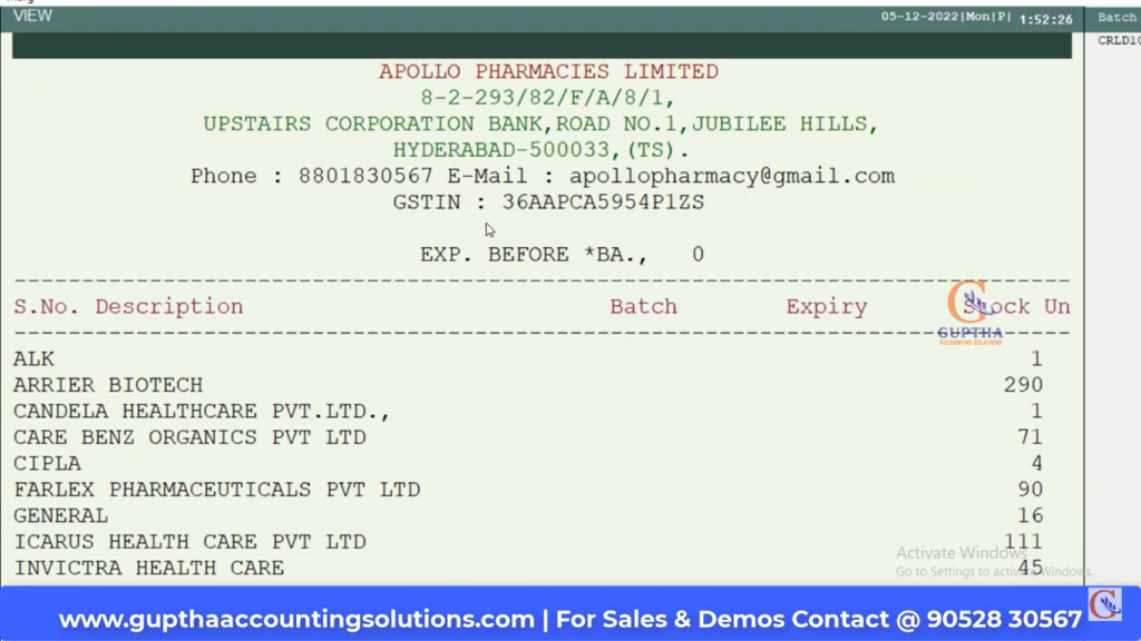 How to Know nearly expire stock Report in MARG in Telugu 25