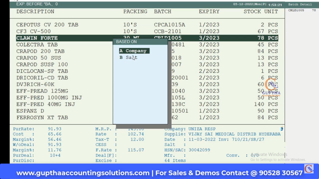 How to Know nearly expire stock Report in MARG in Telugu 29