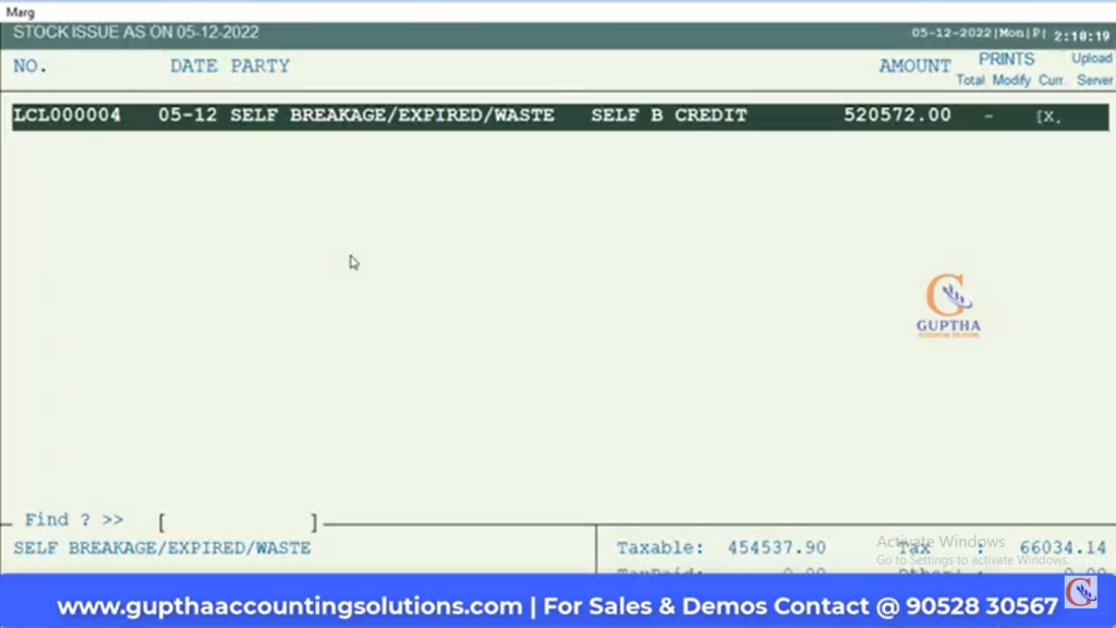 How to Remove Expired Stock from Current Stock Report in MARG in Telugu22