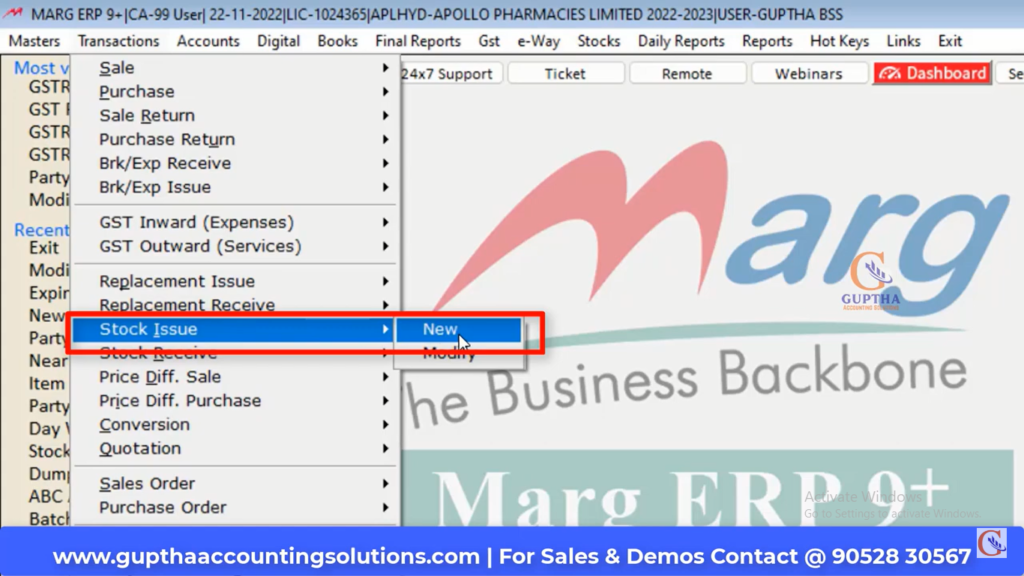 How to Remove Expired Stock from Current Stock Report in MARG in Telugu3