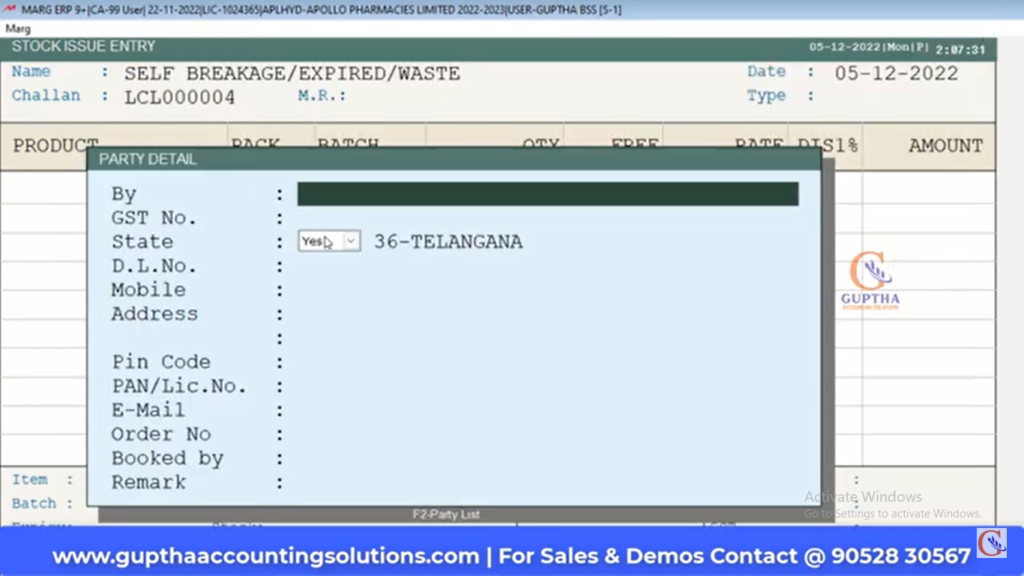 How to Remove Expired Stock from Current Stock Report in MARG in Telugu8