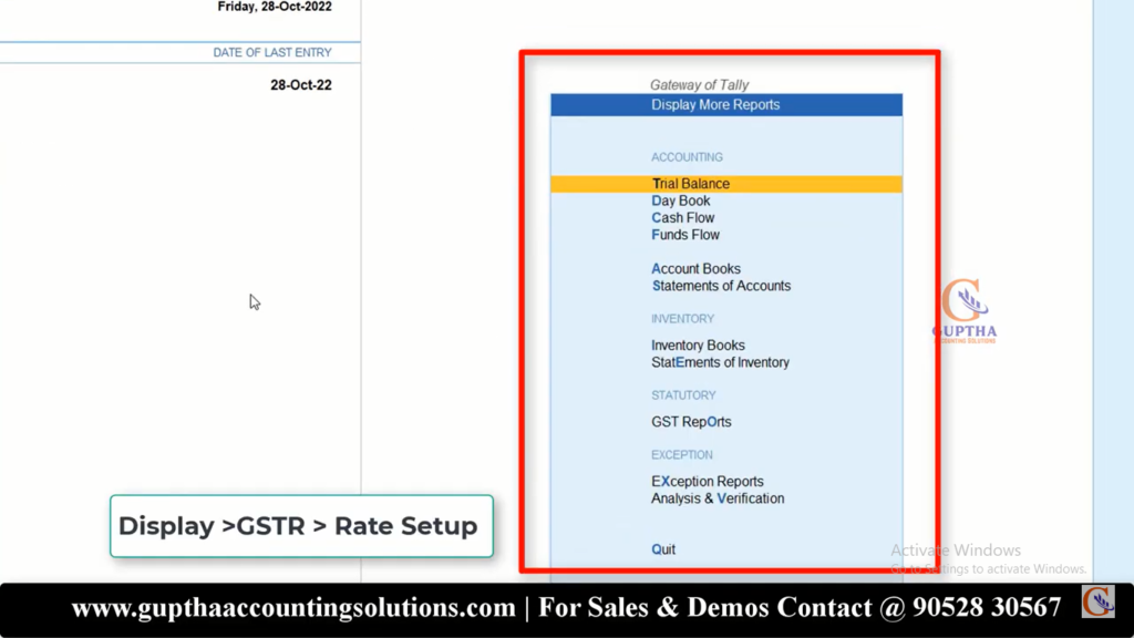 How to Validate HSN code in Tally Prime in Telugu 3