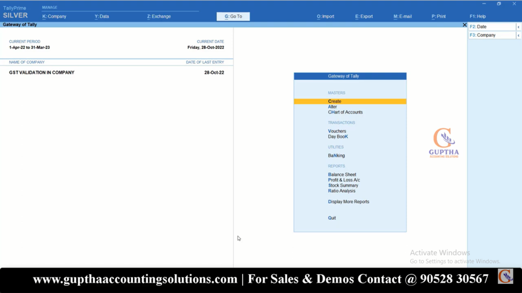 How to Verify GSTIN in Tally Prime in Telugu 1