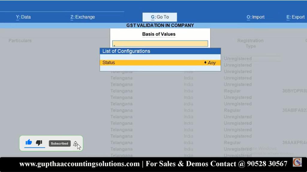 How to Verify GSTIN in Tally Prime in Telugu 13