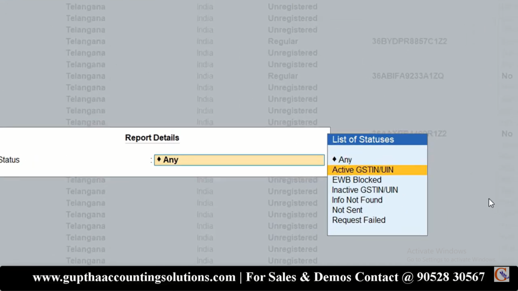 How to Verify GSTIN in Tally Prime in Telugu 14