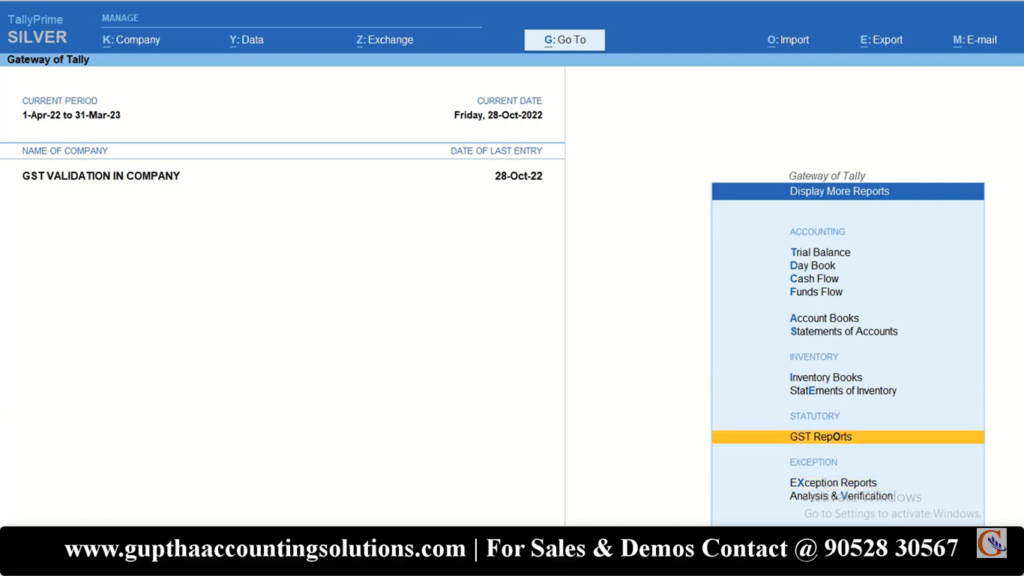 How to Verify GSTIN in Tally Prime in Telugu 2