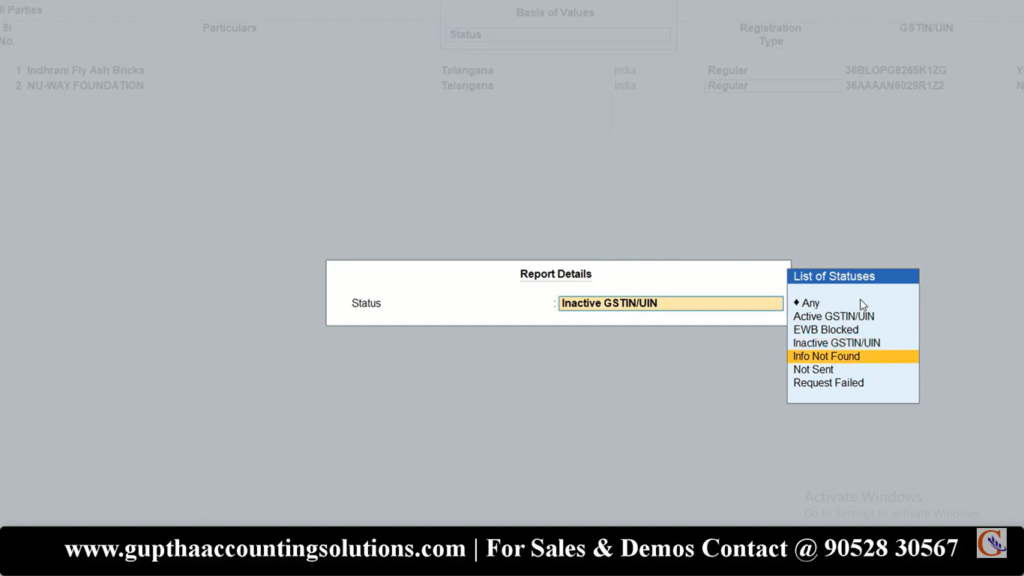 How to Verify GSTIN in Tally Prime in Telugu 24