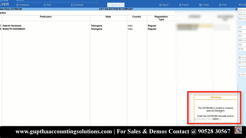 How to Verify GSTIN in Tally Prime in Telugu 25
