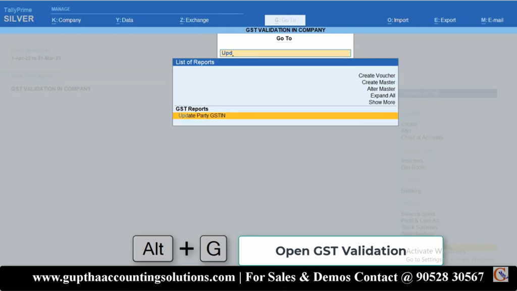 How to Verify GSTIN in Tally Prime in Telugu 5-1