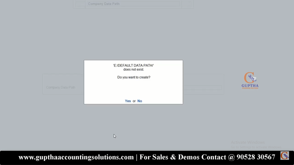 How to Change Default Data Path Setting in Tally Prime in Telugu 12