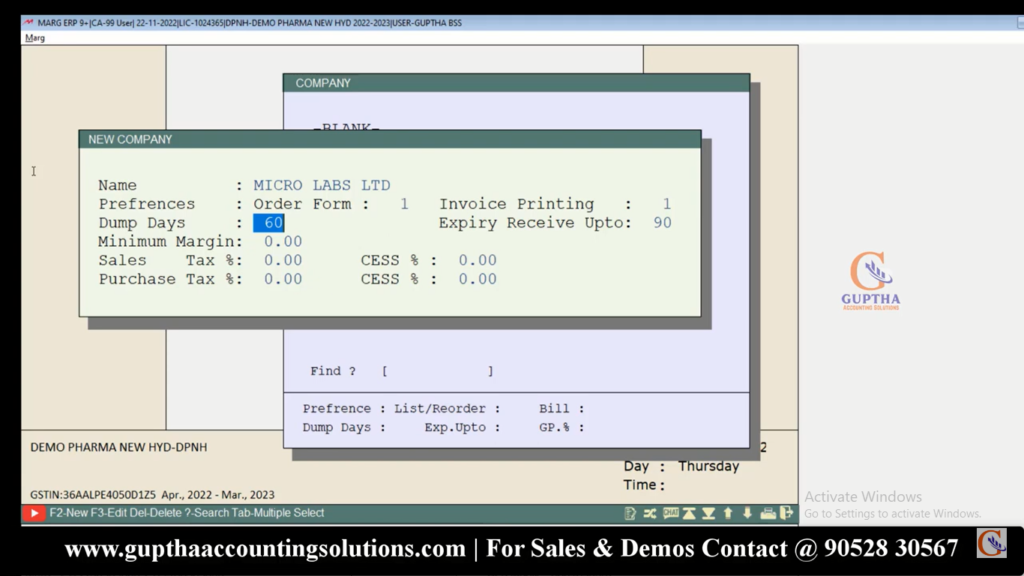 How to Create Company Masters in Marg ERP in Telugu 7