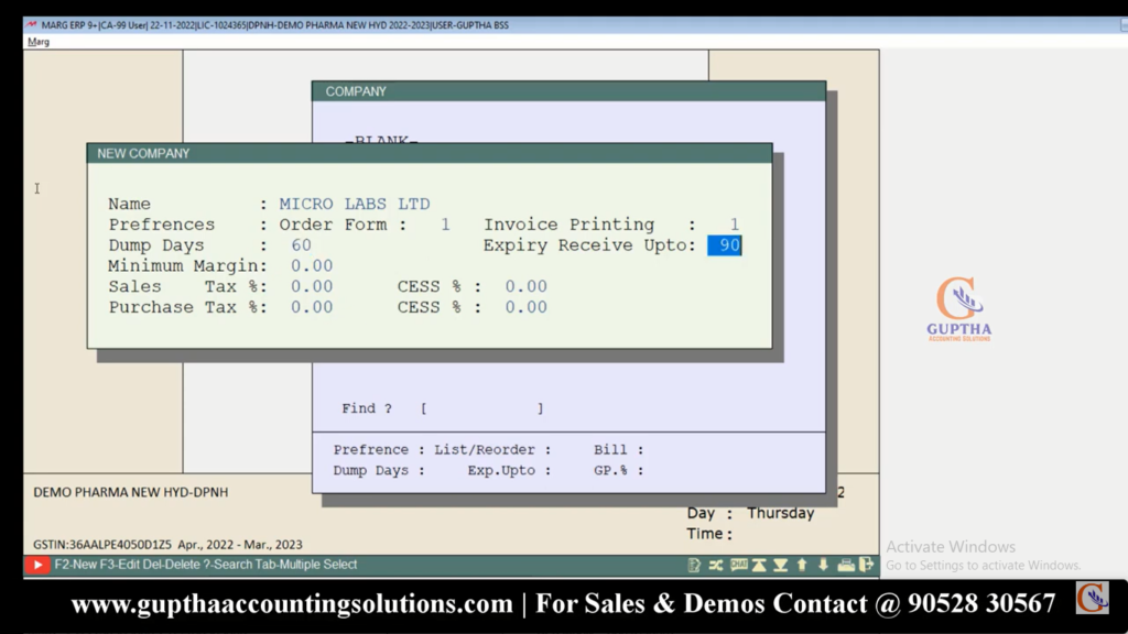 How to Create Company Masters in Marg ERP in Telugu 8