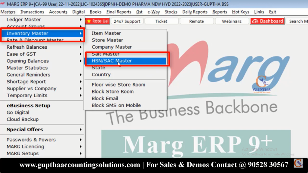 How to Create HSN Masters in Marg ERP in Telugu 1