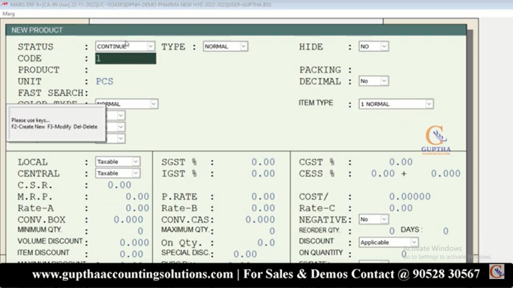 How to Create Item Masters in Marg ERP i n Telugu 2