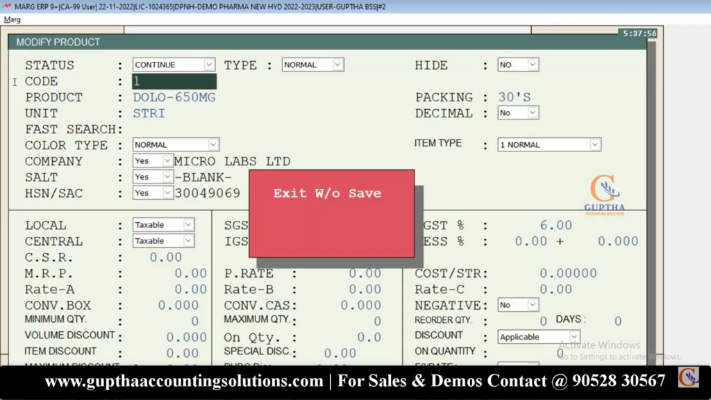 How to Create Item Masters in Marg ERP i n Telugu 20