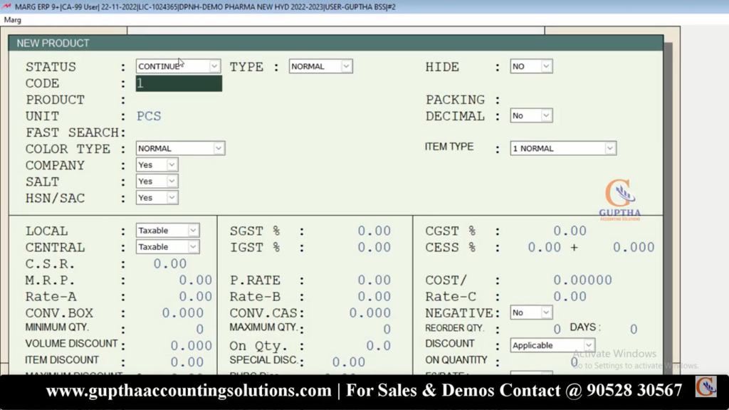 How to Create Item Masters in Marg ERP i n Telugu 4