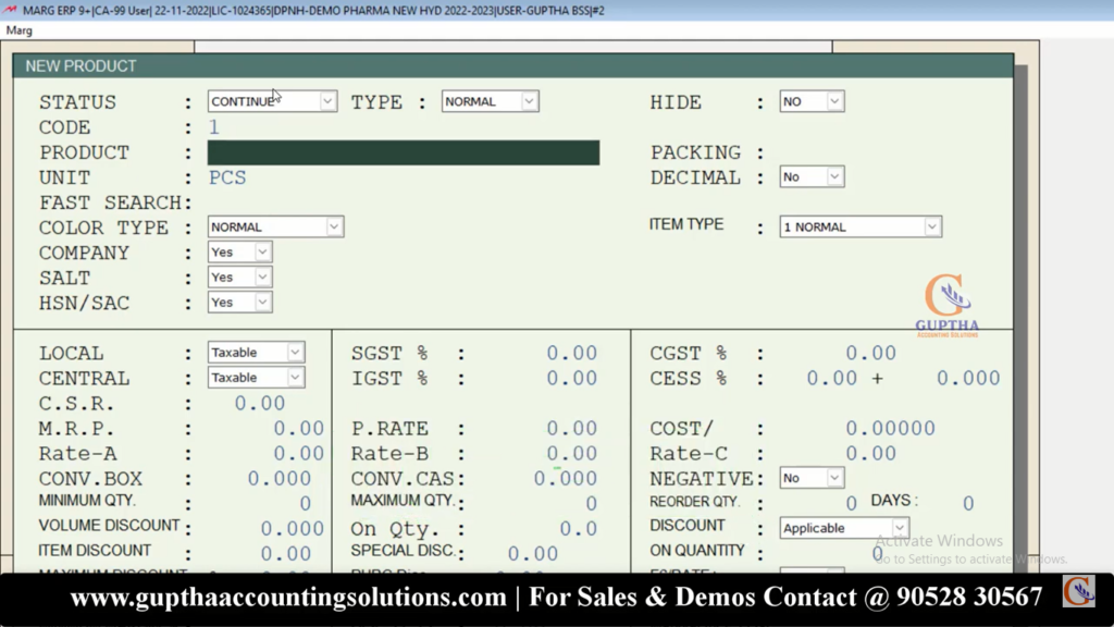 How to Create Item Masters in Marg ERP i n Telugu 5