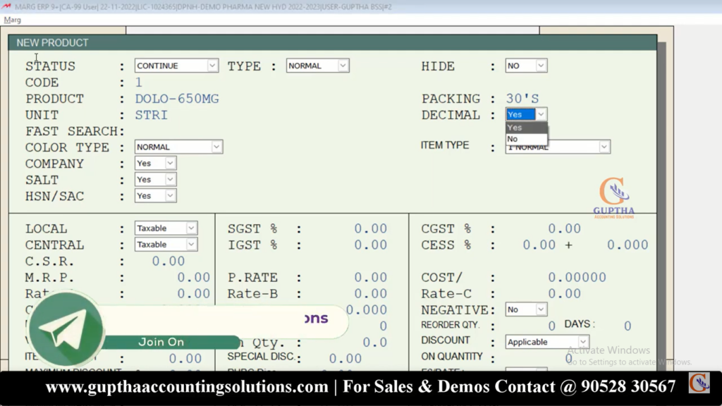 How to Create Item Masters in Marg ERP i n Telugu 7