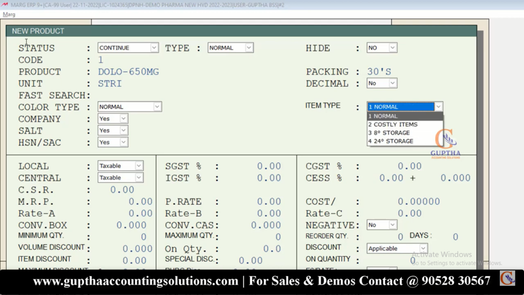 How to Create Item Masters in Marg ERP i n Telugu 9