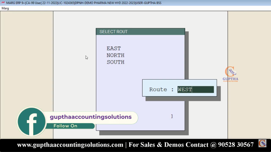 How to Create Route Masters in Marg ERP in Telugu 14