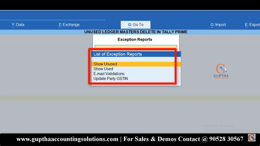 How to Delete Unused Ledger Masters in Tally Prime in Telugu 5