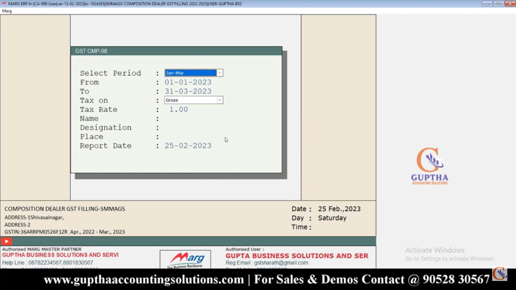 How to Export CMP 8 Composition Dealer Returns to Excel in Marg in Telugu 4