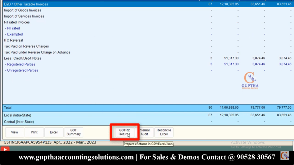 How to Export GSTR 2 Report MARG ERP into Excel format in Telugu 8