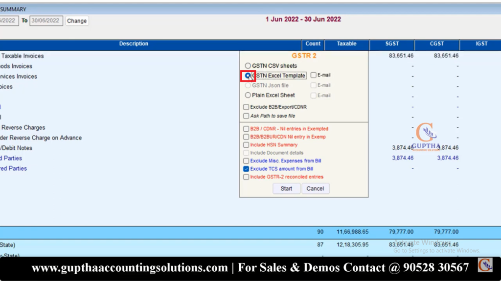 How to Export GSTR 2 Report MARG ERP into Excel format in Telugu 9