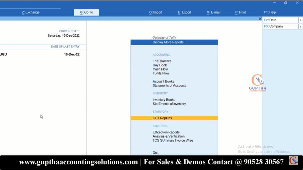 How to Export GSTR 2 Report Tally Prime into Excel, Json formats in Telugu 2