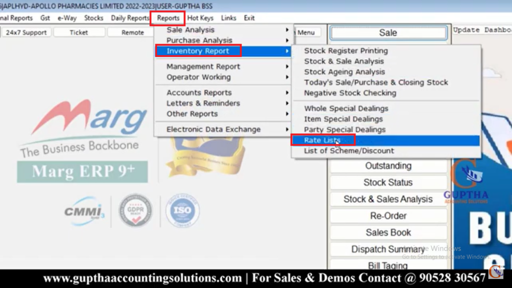 How to Export Price list in Marg ERP in Telugu 1