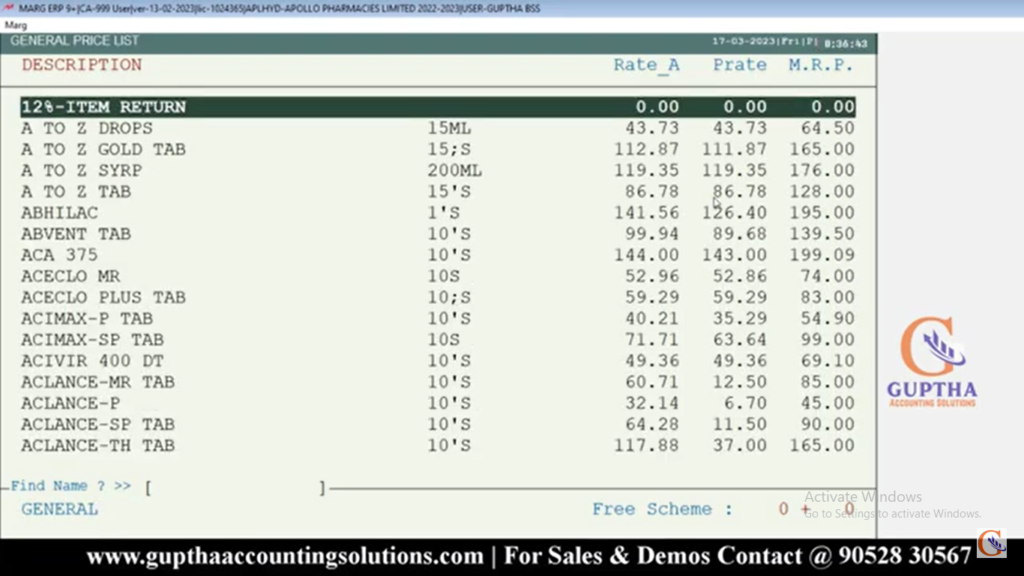 How to Export Price list in Marg ERP in Telugu 2