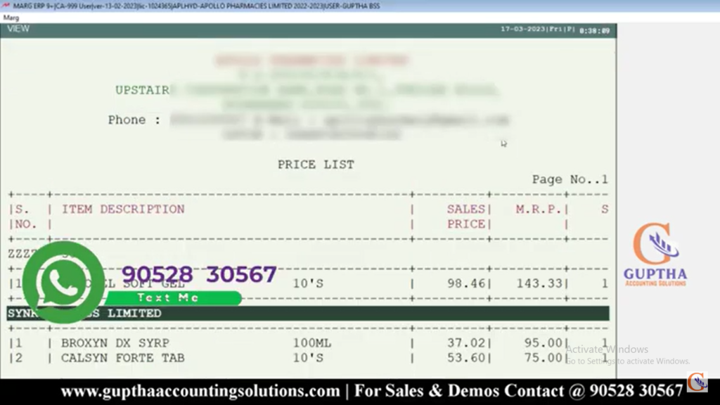 How to Export Price list in Marg ERP in Telugu 7