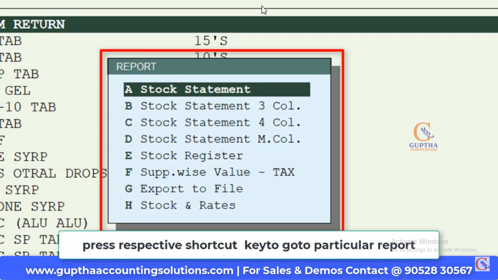 How to Get Stock Report filters wise in MARG in Telugu 12