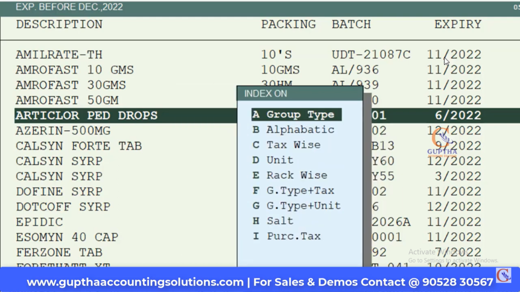 How to Know Expired Stock Report in MARG in Telugu 18