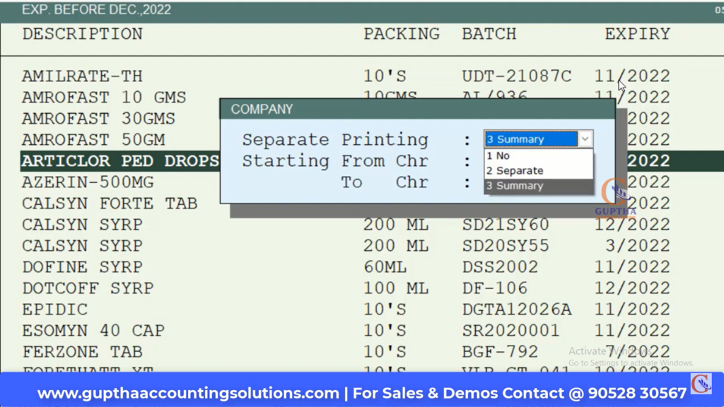 How to Know Expired Stock Report in MARG in Telugu 20