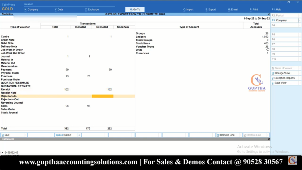 How to Print GSTR 3B Report Tally Prime in Telugu 13