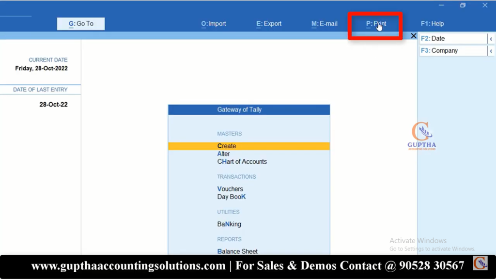 How to Print Multiple Invoices by Date Wise, Ledger Wise in Tally Prime in Telugu 1