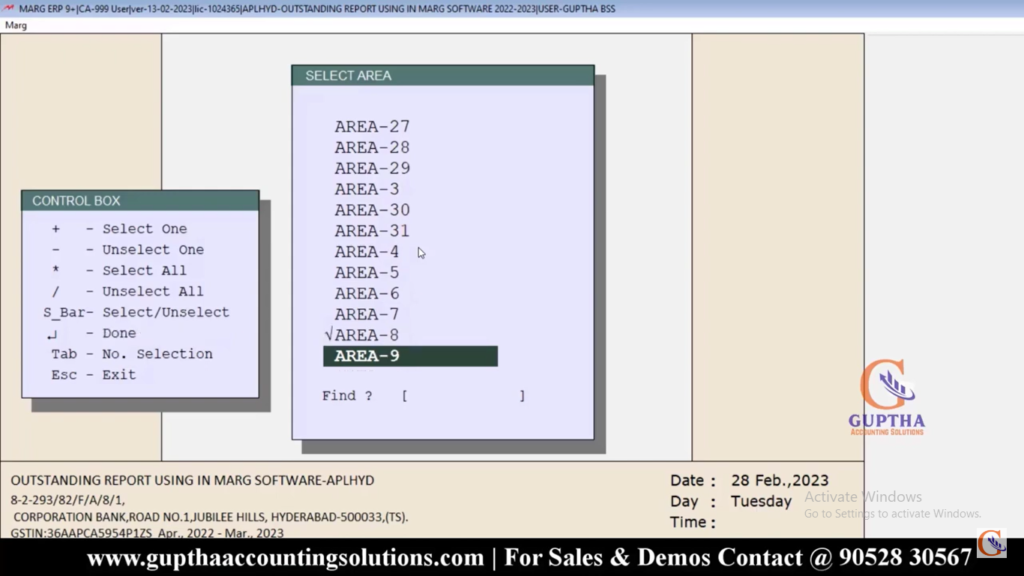 How to See Outstanding Report in Marg in Telugu 10