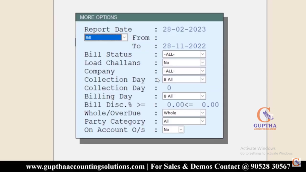 How to See Outstanding Report in Marg in Telugu 8