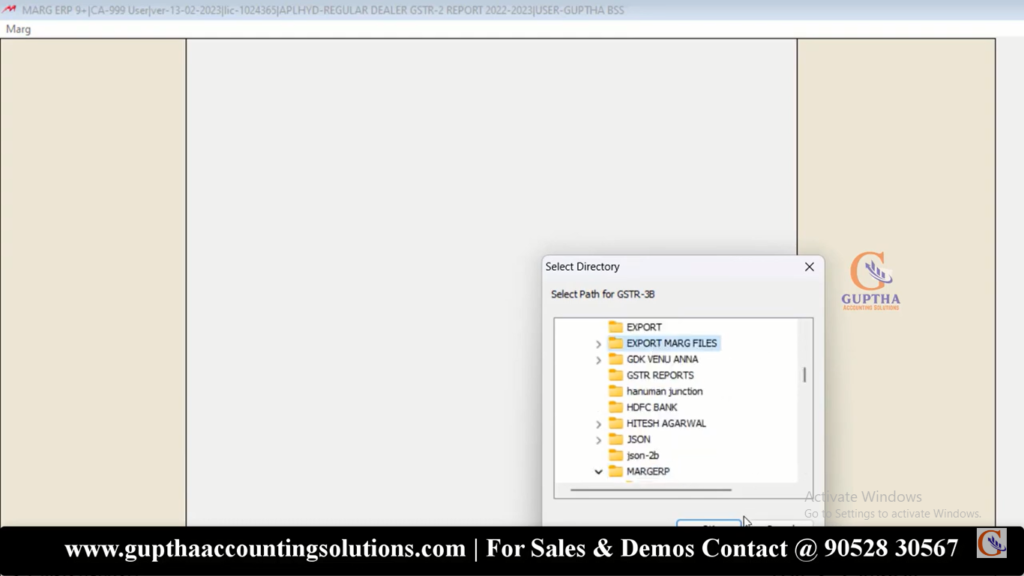 How to export GSTR 3 B in PDF In Marg in Telugu 11